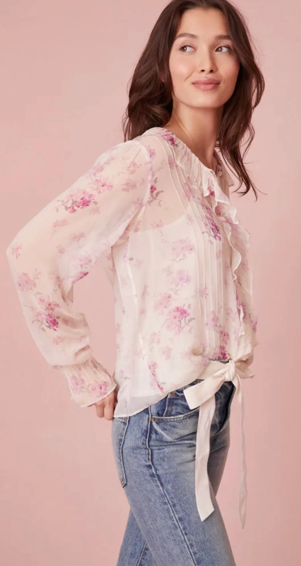 Loveshackfancy - Rizzo Top - Warm Pink Cloud