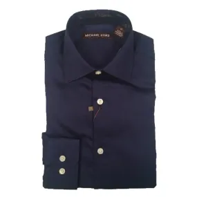 Michael Kors Boys Navy Cotton Dress Shirt_ Z0010