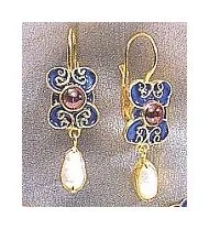 Midsummer Night's Dream Garnet Earrings