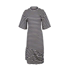 Patchwork Striped T-Shirt Dress