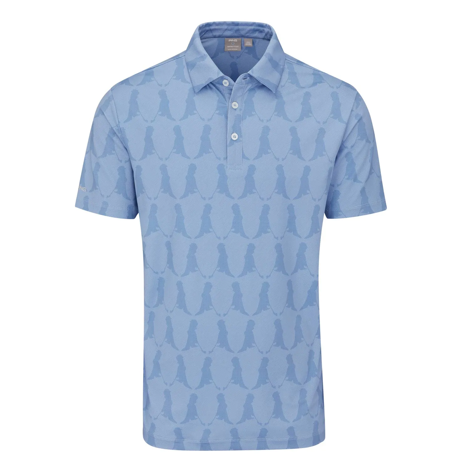 Ping Mr. Ping Printed Golf Polo Shirt - Coronet Blue Multi