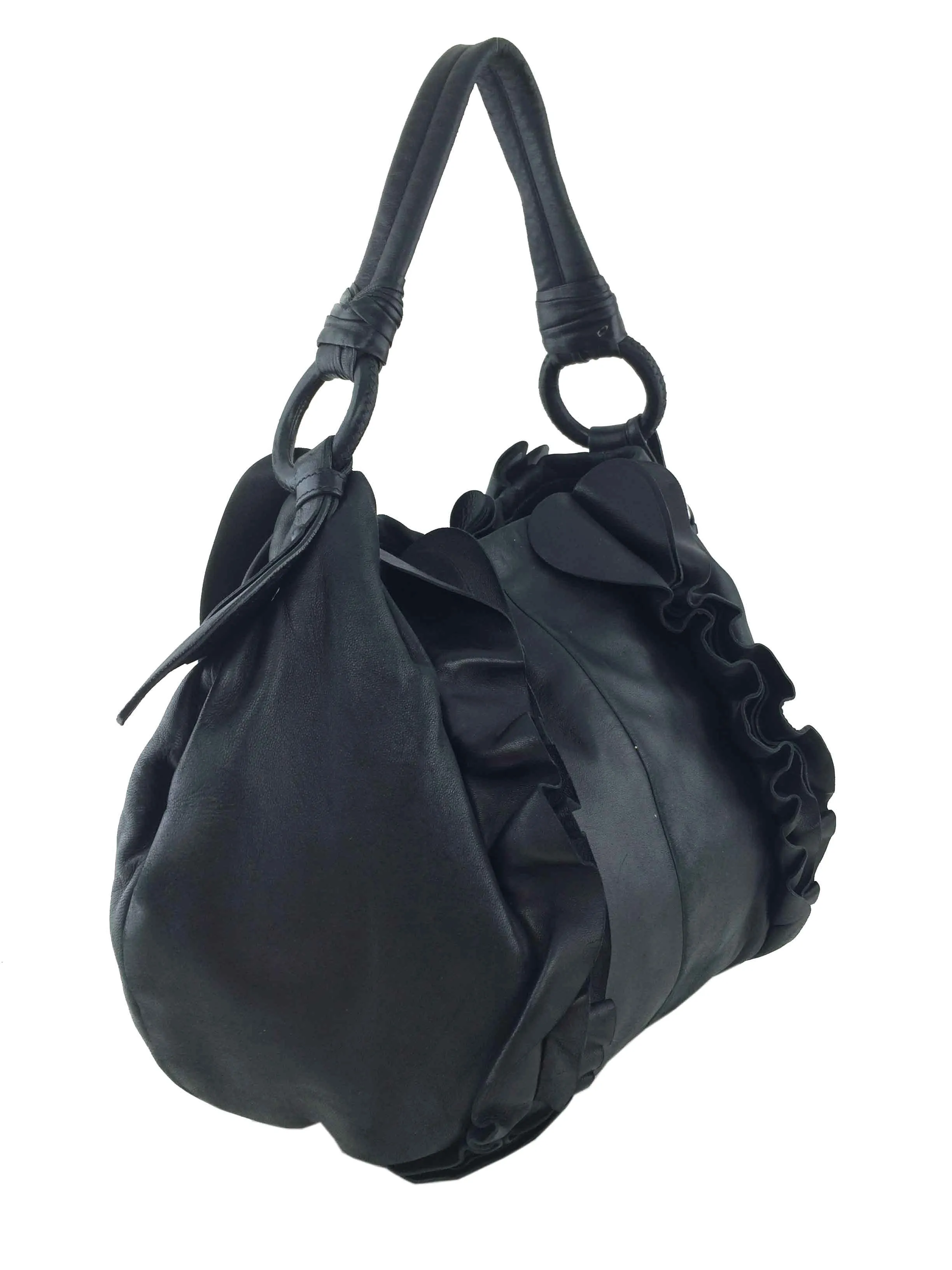 Prada Nappa Ruffle Hobo