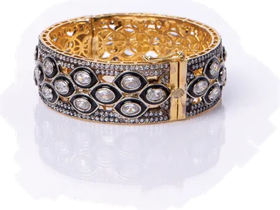 Queenie Cuff (Enamel, Swarovski & Filigree)