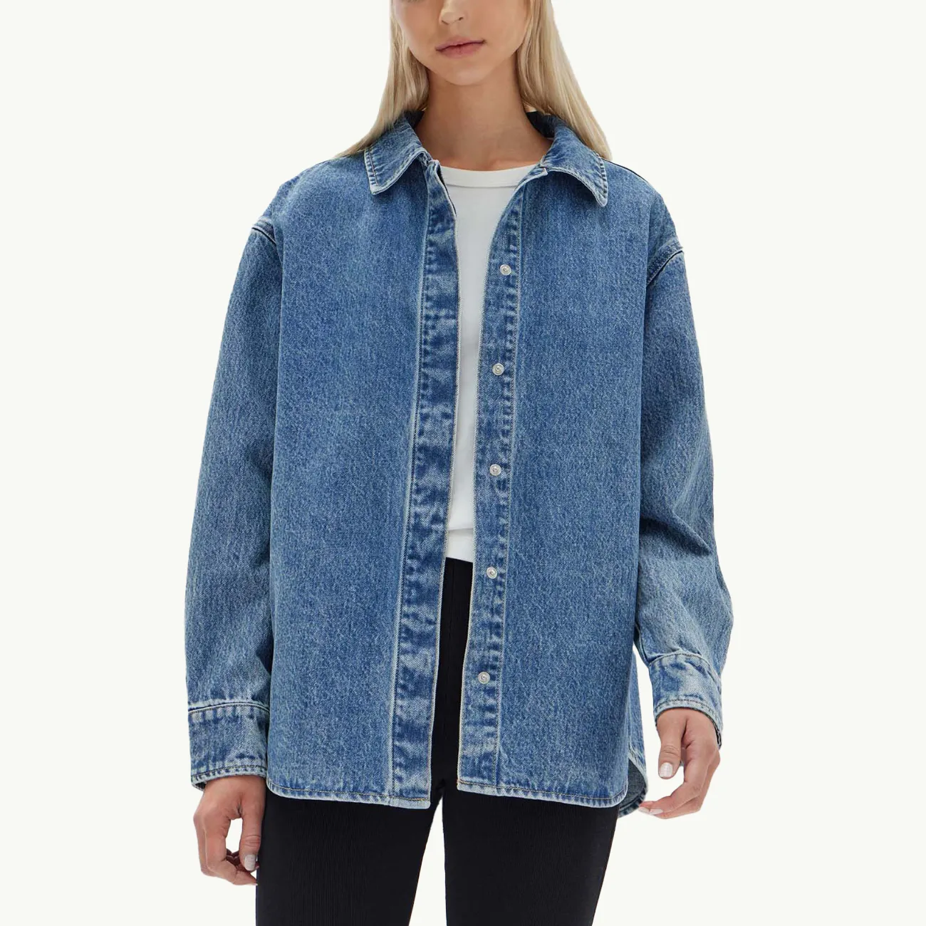 Rylee Denim Overshirt - Dark Stone