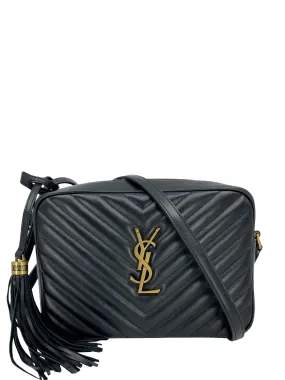 Saint Laurent Matelasse Calfskin Monogram Lou Medium Camera Bag NEW