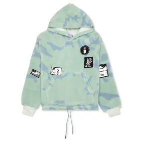 Sherpa Dyed Patch Hoodie - Tie Dye