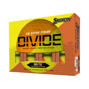 Srixon Q-Star Tour Divide 2 Golf Balls Yellow/Orange 1 Dozen 2024