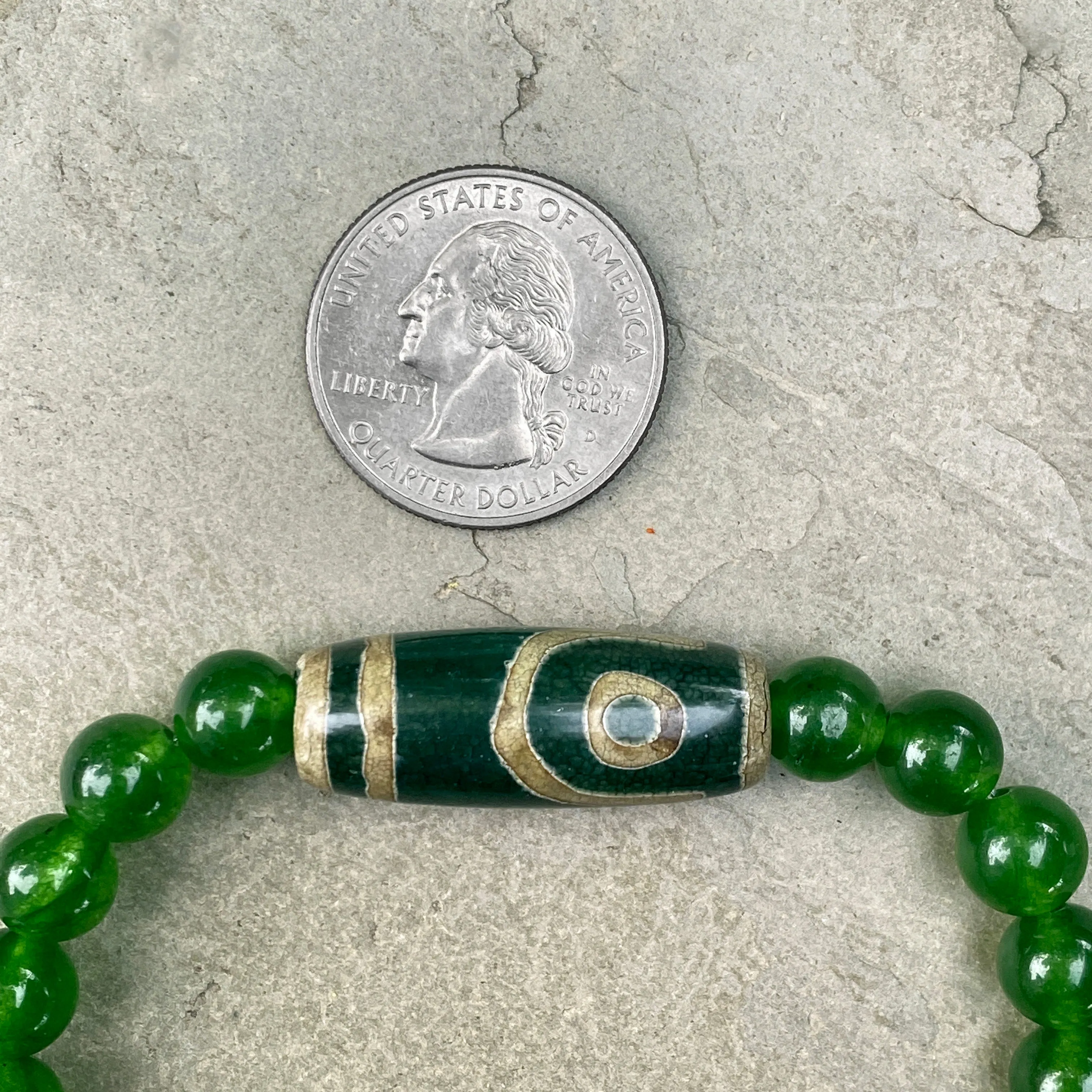 Tibetan Agate and Jade Bracelet