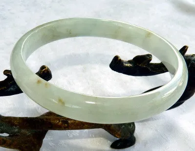 Translucent Slender Butterfly Tracks Large Old Mine Burmese Jadeite Jade Bangle 66.5mm (BB2819)