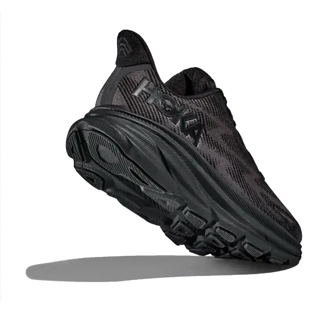 Womens Hoka Clifton 9 (Wide) - Black / Black