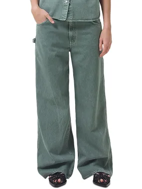 Womens Organic Cotton Wide Leg Cargo Jeans