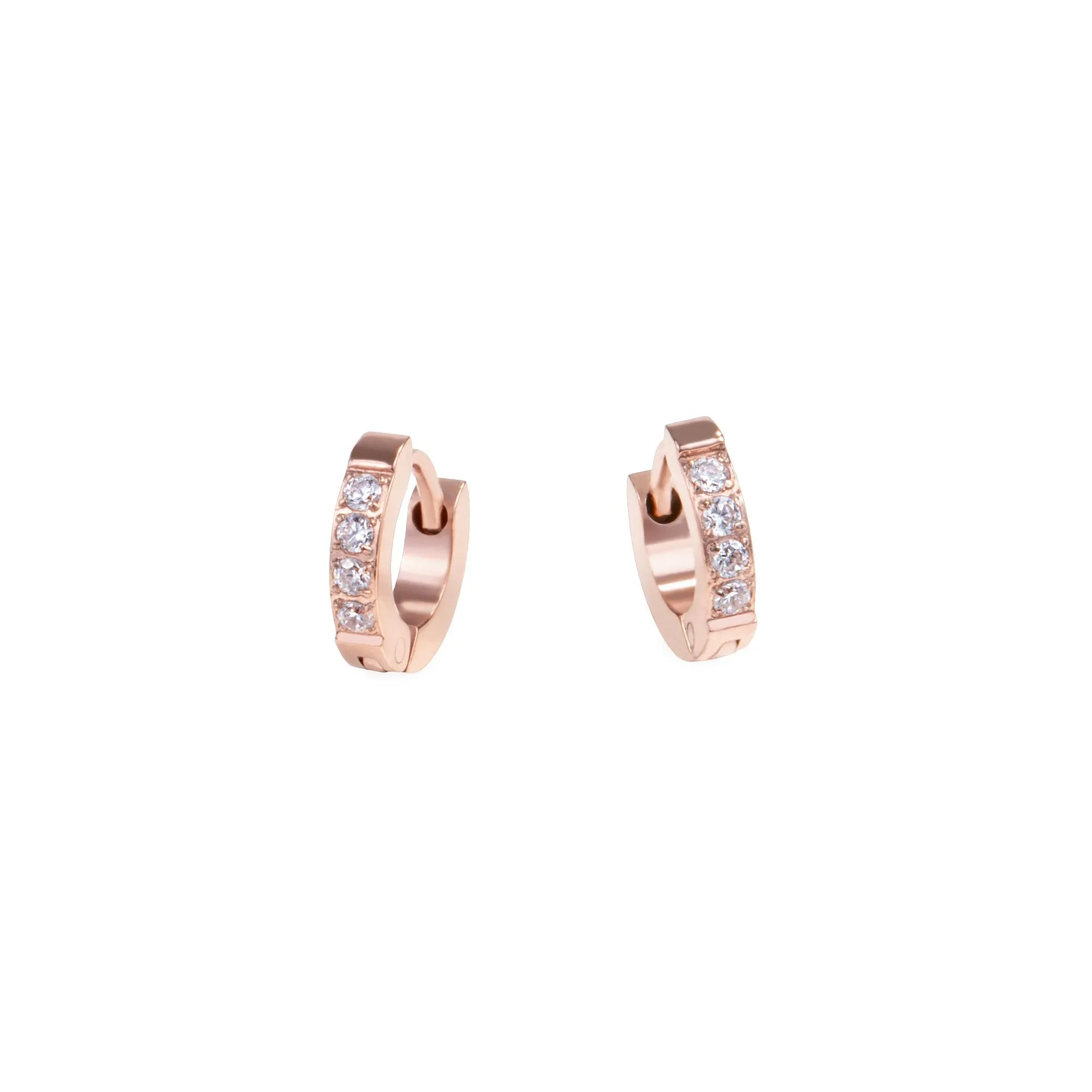 XS half eternity huggie earrings